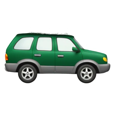 A car whit a christmastree  sticker