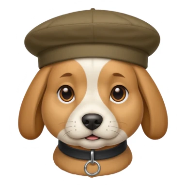 dog with beret sticker