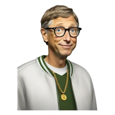 Bill gates as a rapper sticker
