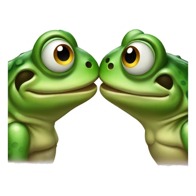 frogs kissing sticker
