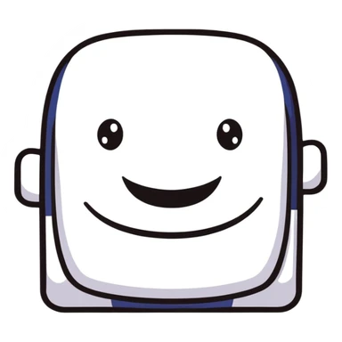 man with a wide smile and square jaw sticker