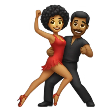 Couple dancing salsa sticker
