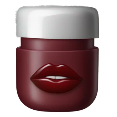 Dark red lip balm sticker