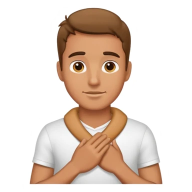 guy holding hands around neck sticker