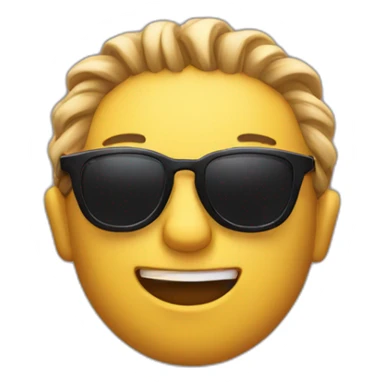 A emoji with sunglasses trying to show How cool he is sticker
