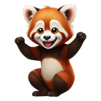Red panda giggle gif sticker
