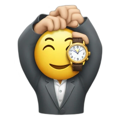 the millionaire holds a watch in his hands sticker