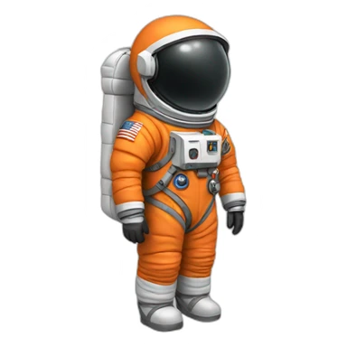 astronaut orange suit sticker