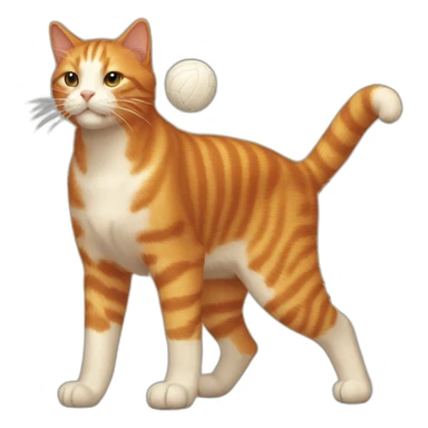 ginger-cat-volleyball-setter sticker