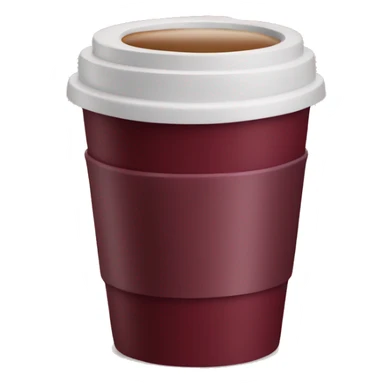 aesthetic burgundy TAKEAWAY coffee sticker