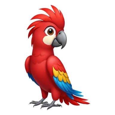 Ruby parrot sticker