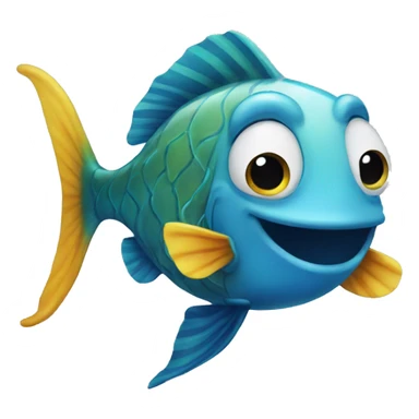 happy fish sticker