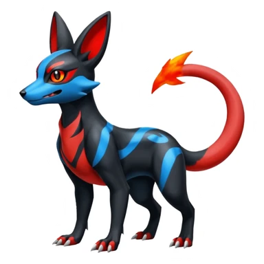 Umbreon-Lucario-Salandit-Zeraora-fusion, full body sticker
