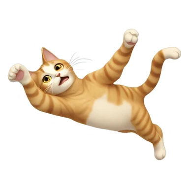 cat doing backflip sticker