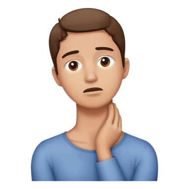 a person holding there neck  sticker