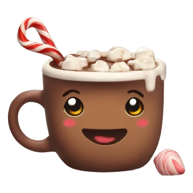 Aesthetic Christmas hot chocolate in a cute  mug  sticker