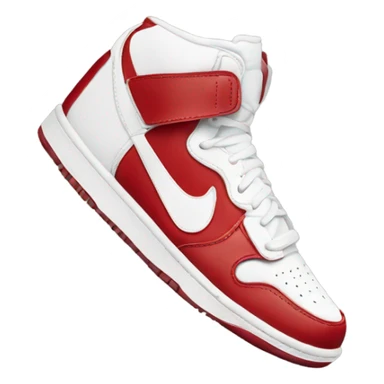 White and red nike air high top shoe sticker