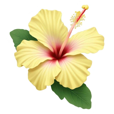 pastel yellow hibiscus sticker