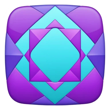 
purple and cian symbol correct sticker