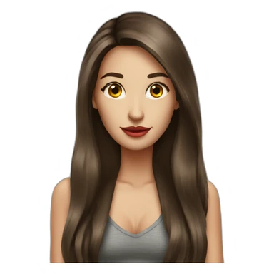 Brunette-girl-long-hair-old-money-fashion-style-red sticker