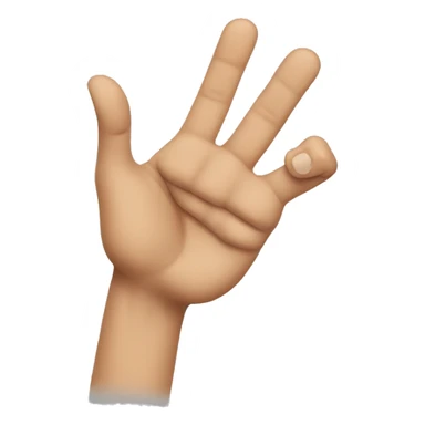 Hand with only thumb and index finger sticking out sticker