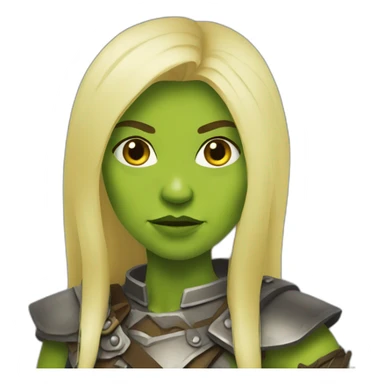 orc blonde warrior woman sticker
