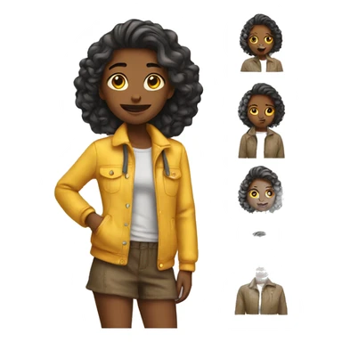 Girl dressing  sticker