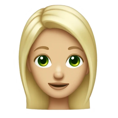 Blonde hair girl with green eyes smirking sticker