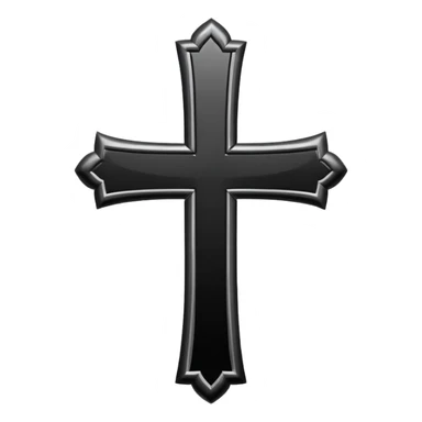 christan cross black sticker