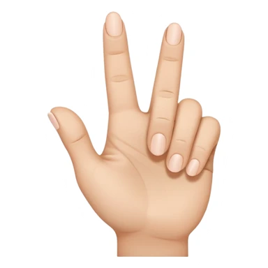 hand pointing right, only pinky finger extended, other fingers folded, minimalistic, standard emoji appearance sticker