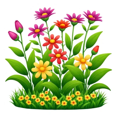 Flowers and plants growing (to describe/match with the word flourish) sticker