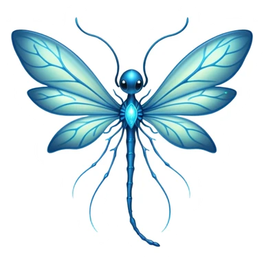 neuron with translucent fairy wings sticker