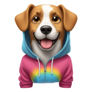 Can you draw a dog in a hoodie farting  sticker