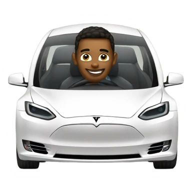 Hot driving a Tesla sticker