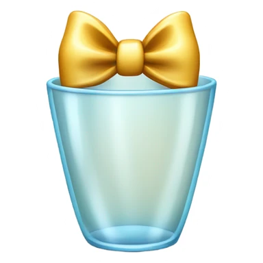 Cute bow glass cup the trendy one sticker