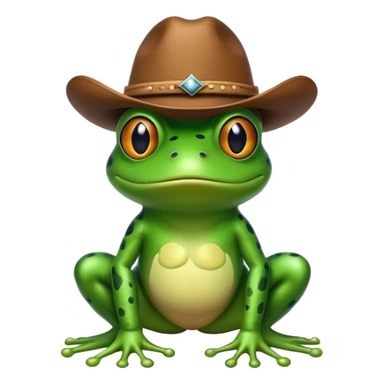 Cowboy frog sticker