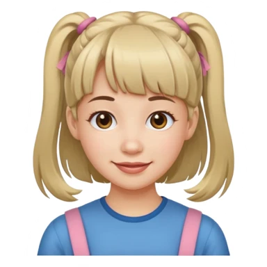 It's a trend setter that gives information related to all kinds of skin and beauty, but it's mild, has bangs and pigtails. It's a little cute and smiling, but it has to be an adult and pure sticker