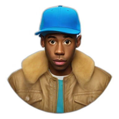 tyler the creator with blue russian hat sticker