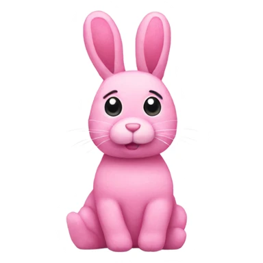 pink plushie bunny sticker