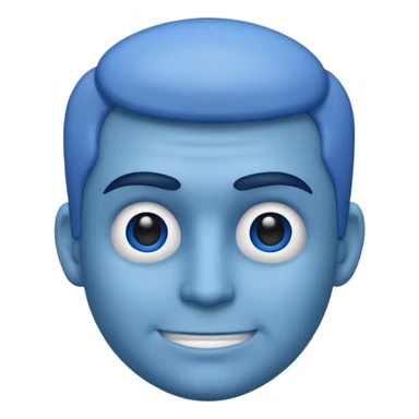 emoji of a racially ambiguous man, who looks serious. no skin color please. use a color. sticker