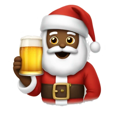 Santa with a beer sticker
