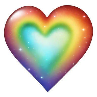 Rainbow galaxy heart  sticker