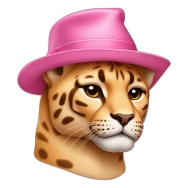 Panthère rose qui se réveille avec un chapeau de dormir sticker