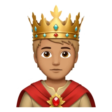 Autumn King – maple crown + bronze sash,Red Kings. sticker