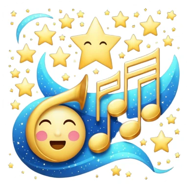 singing notes become stars sticker