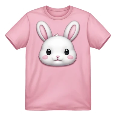 Pink teeshirt with bunny sticker