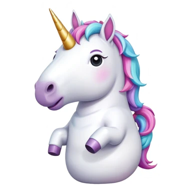 unicorn in funny pose sticker