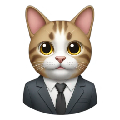 business cat sticker