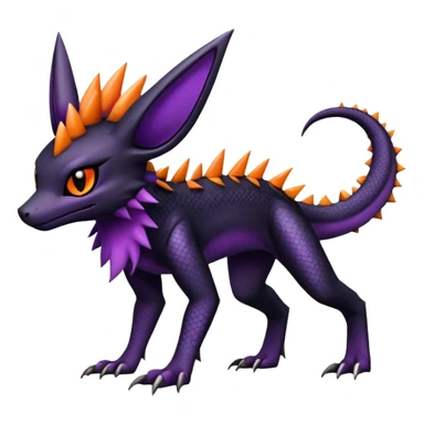 Noibat-Guilmon-Salandit-Umbreon-Fakémon-hybrid-creature (full body)  sticker