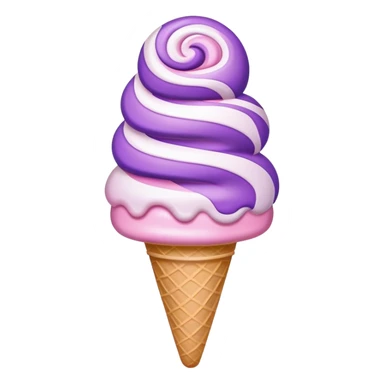 light pink and purple swirl ice cream sticker